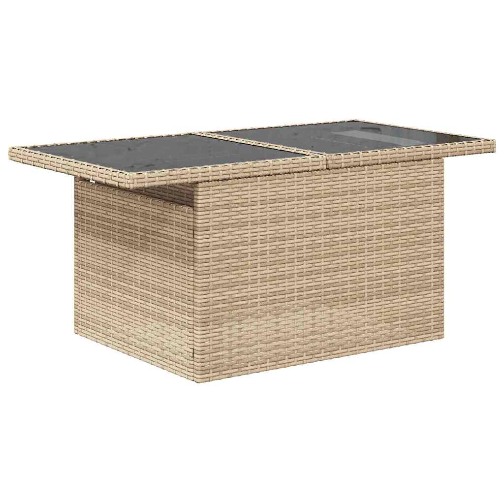 Set Divano da Giardino 5 pz Beige polyrattan