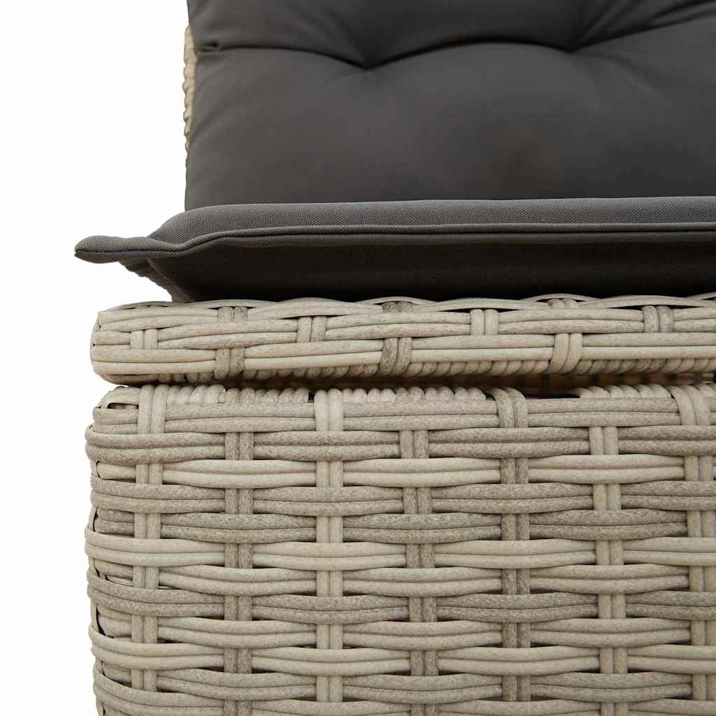 Set Divano da Giardino 5 pz 4-Numero di posti Grigio chiaro
