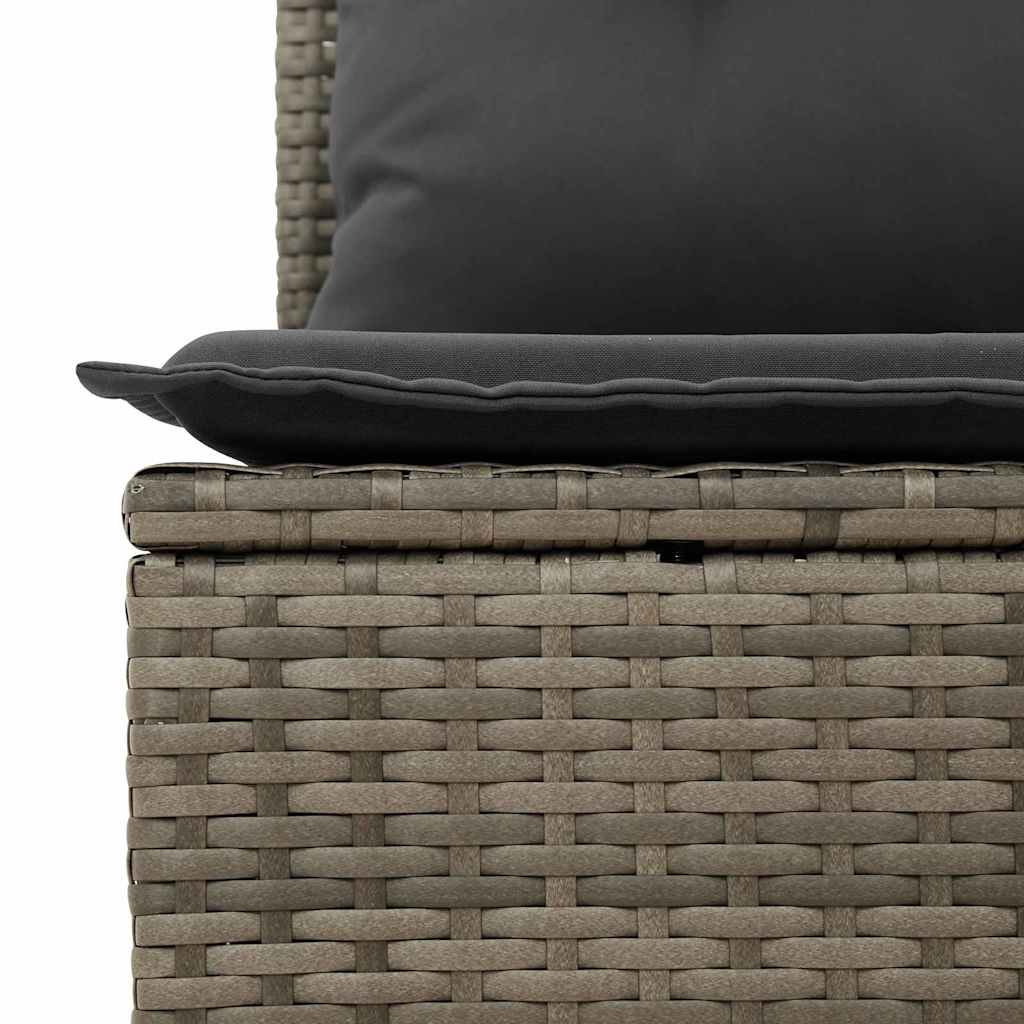 Set Divano da Giardino 6 pz Grigio polyrattan