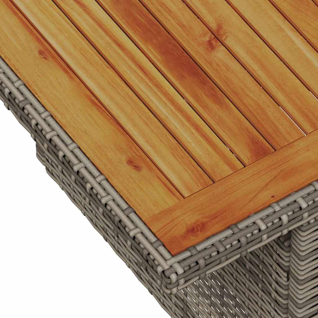 Set Divano da Giardino 5 pz 4-Numero di posti Grigio polyrattan
