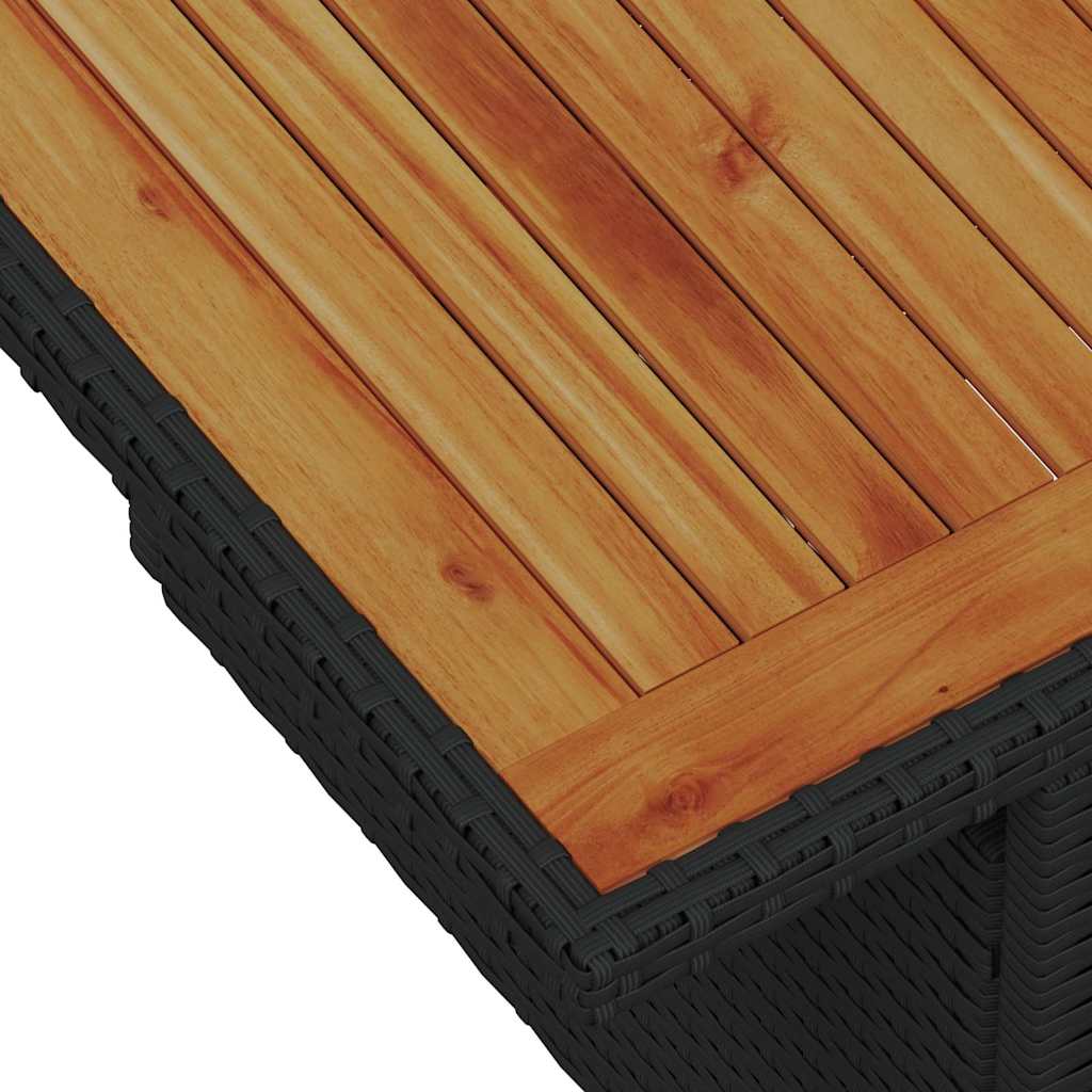 Set Divano da Giardino 5 pz 4-Numero di posti Nero polyrattan
