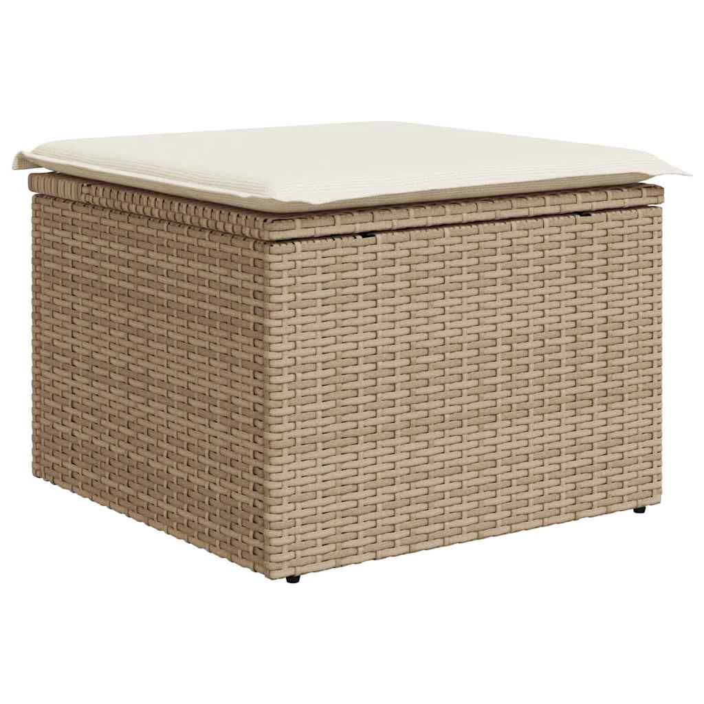 Set Divano da Giardino 5 pz Beige polyrattan