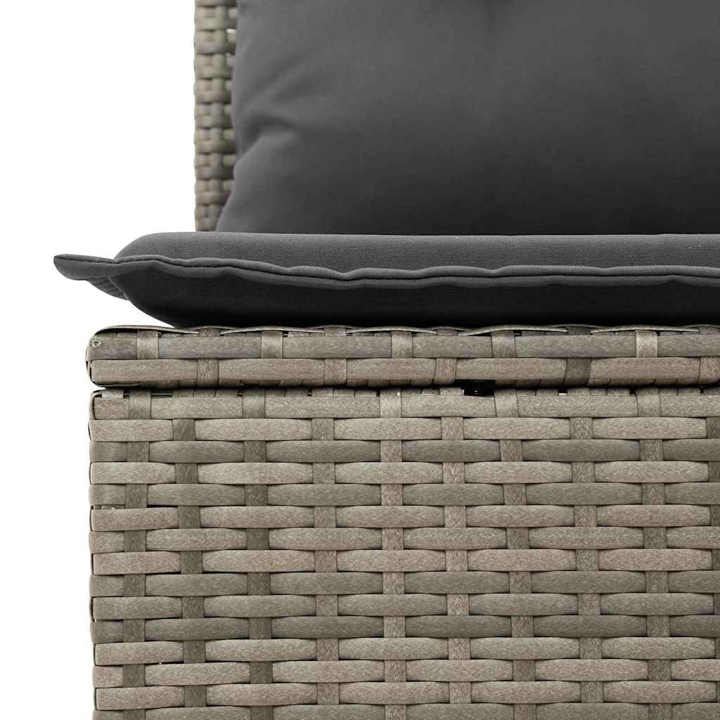 Set Divano da Giardino 6 pz Grigio polyrattan