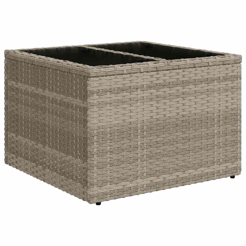 Set Divano da Giardino 5 pz Grigio chiaro polyrattan