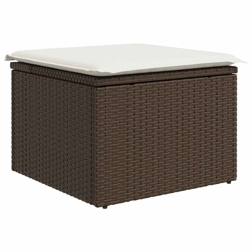 Set Divano da Giardino 6 pz Marrone polyrattan