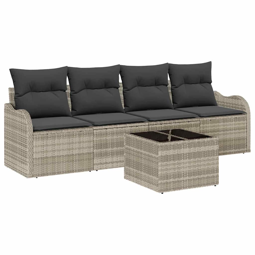 Set Divano da Giardino 5 pz 4-Numero di posti