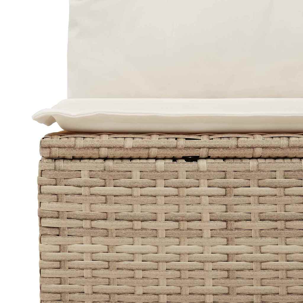 Set Divano da Giardino 5 pz Marrone polyrattan