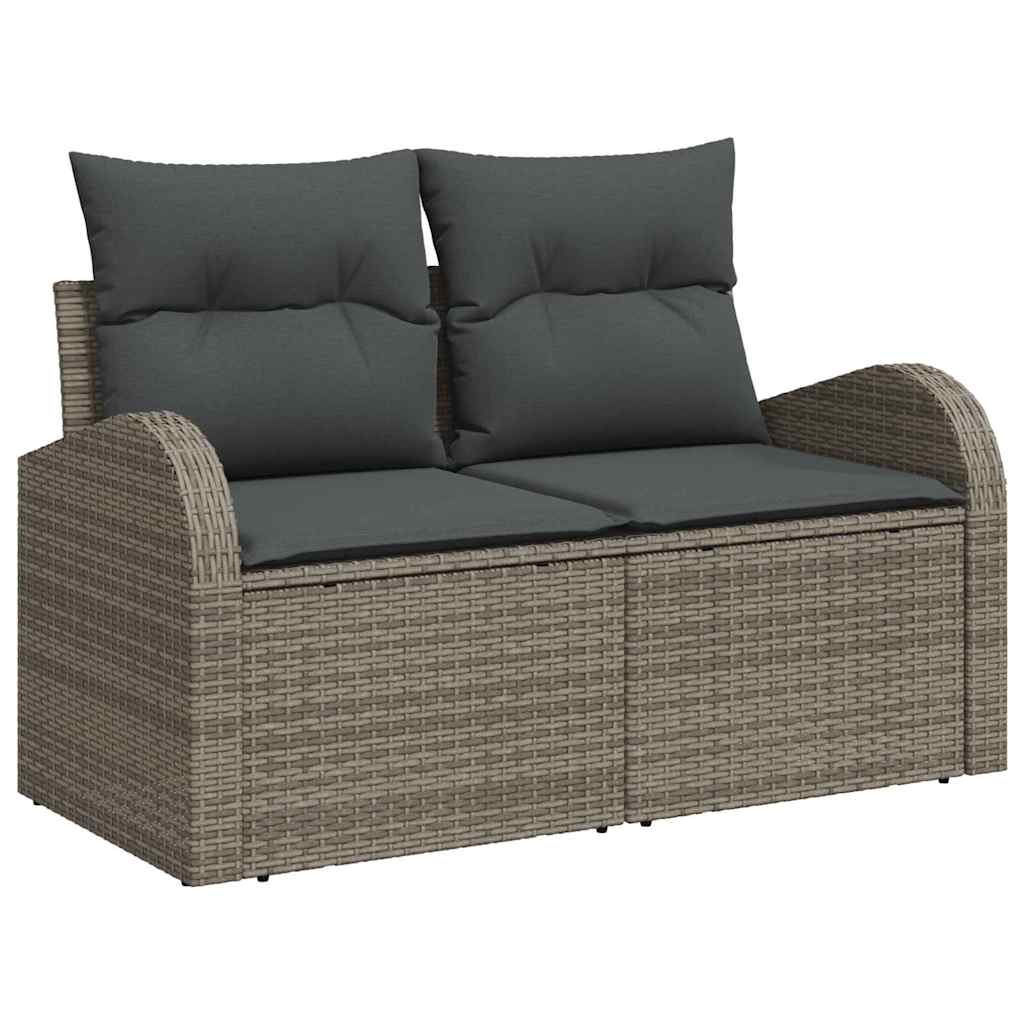 Set di divani 6 pz Grigio polyrattan