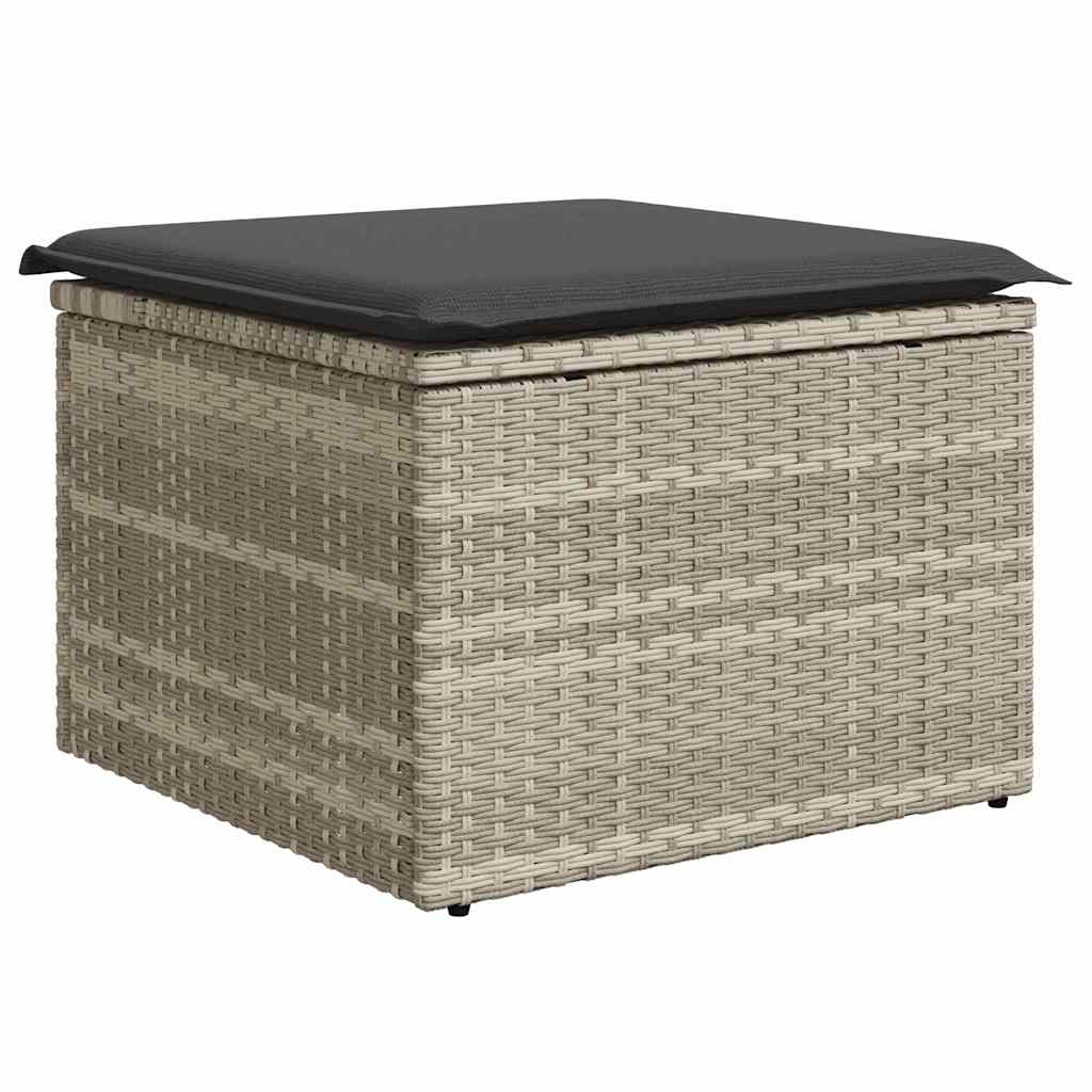 Set di divani 6 pz Grigio chiaro polyrattan