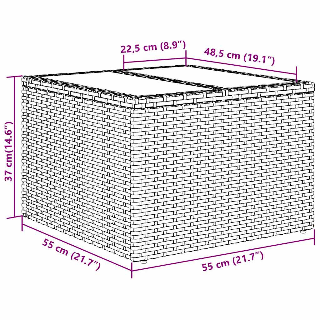 Set di divani 6 pz Nero polyrattan