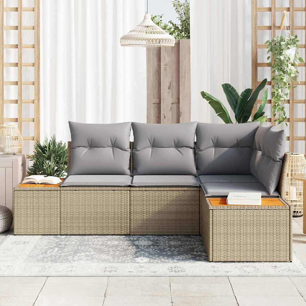 Set Divano da Giardino 4 pz 4-Numero di posti