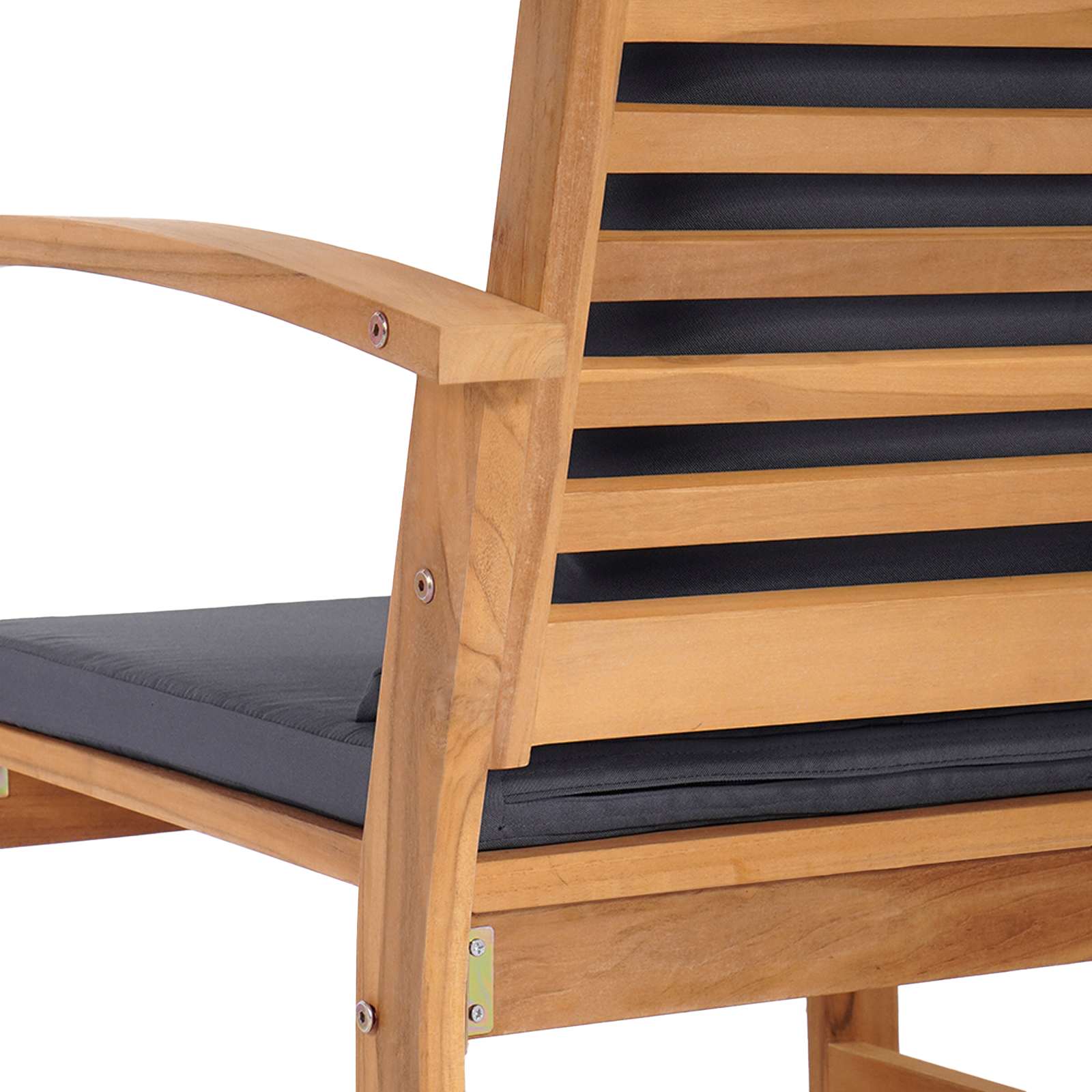 Set Divano da Giardino 5 pz Naturale Legno di teak solido