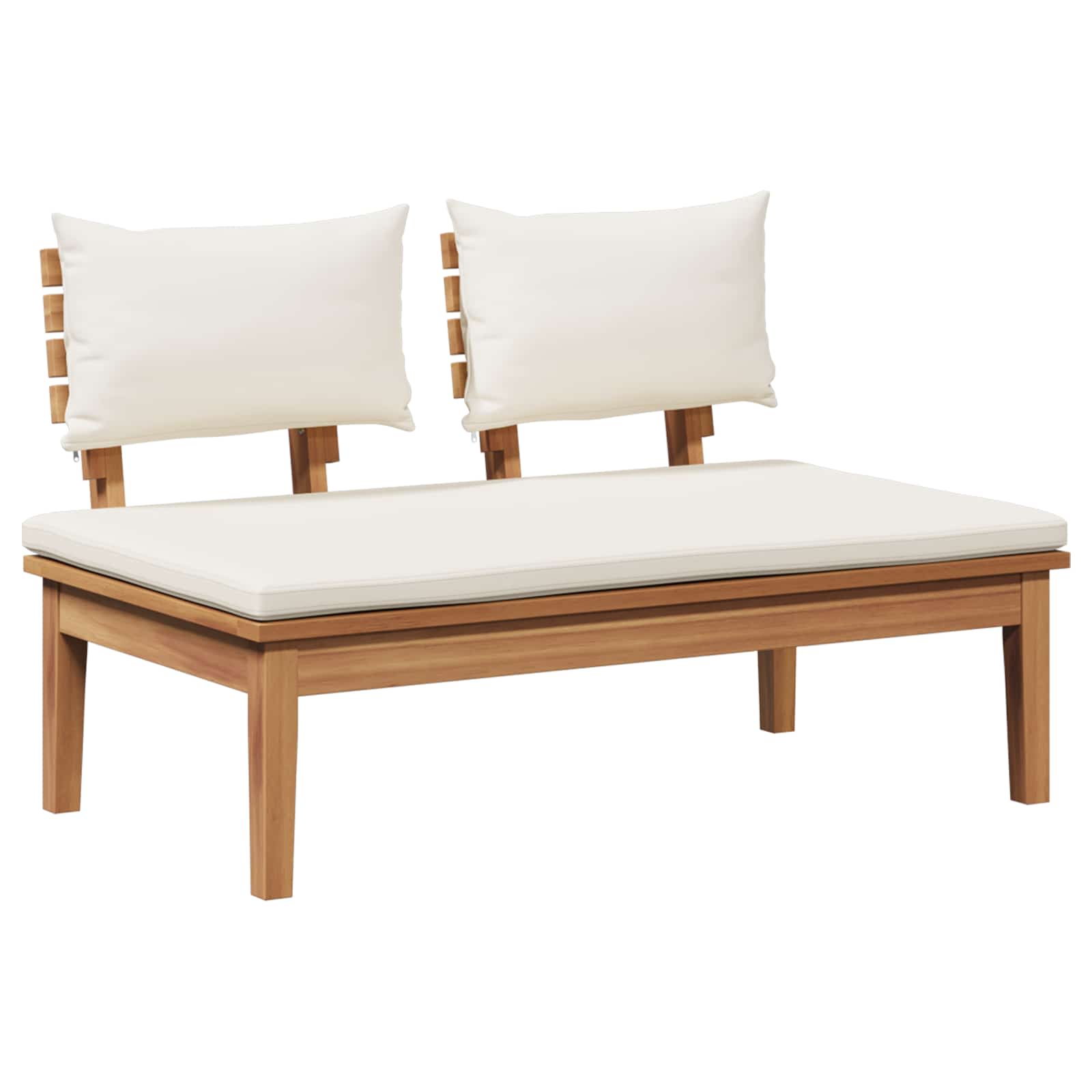 Set Divano da Giardino 5 pz Marrone e Crema