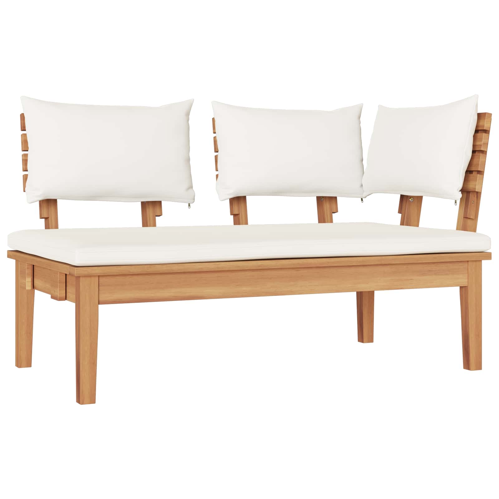 Set Divano da Giardino 5 pz Marrone e Crema