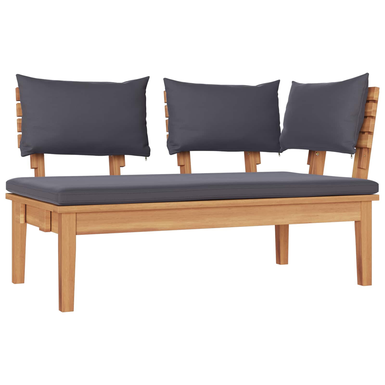 Set Divano da Giardino 5 pz Marrone e Grigio
