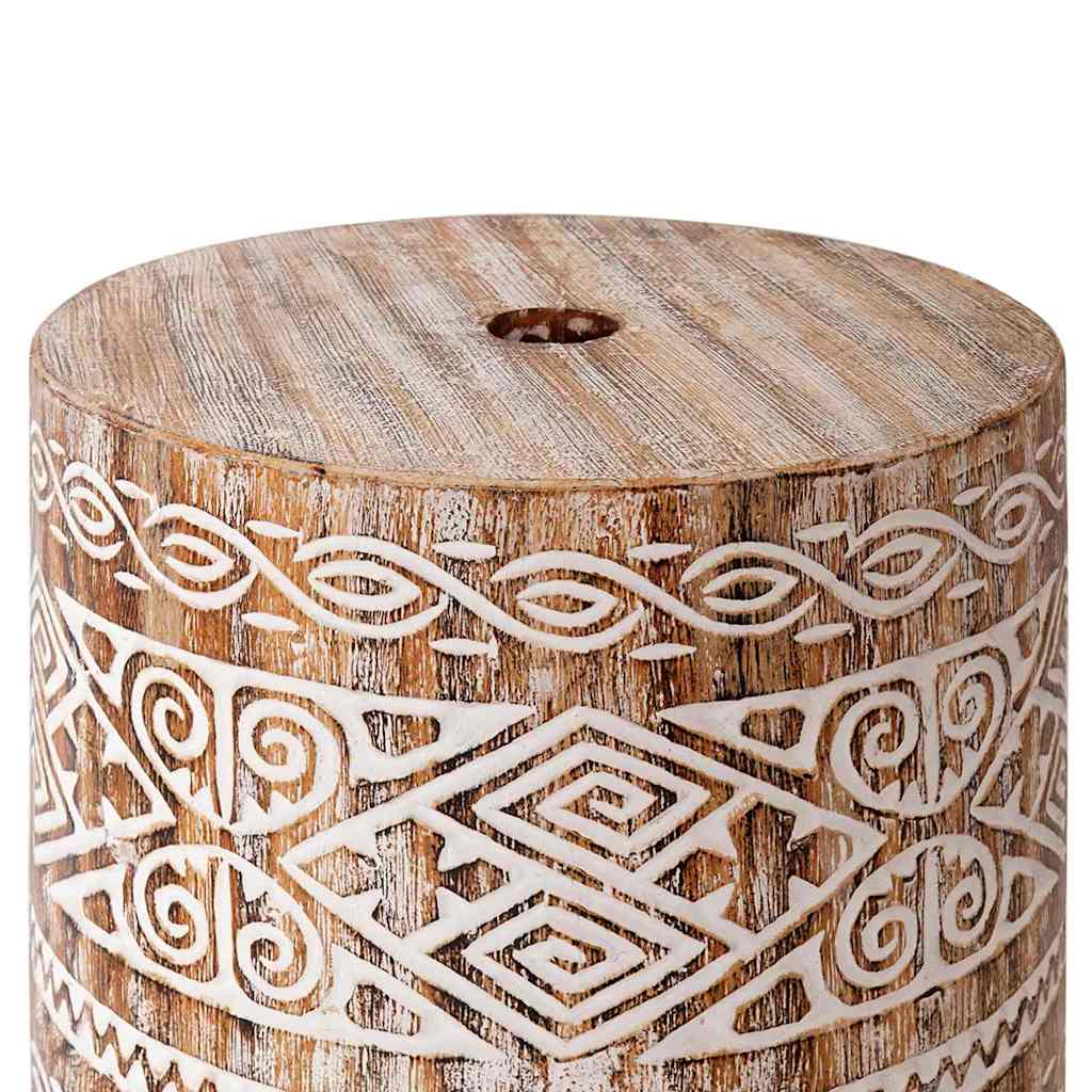 Ombrello balinese con base Crema e Bianco 190 x 190 x 250 cm