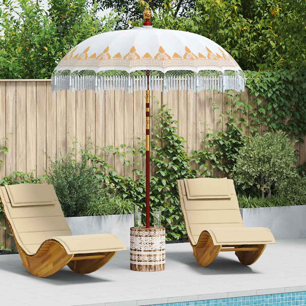 Ombrello balinese con base Crema 185 x 185 x 260 cm