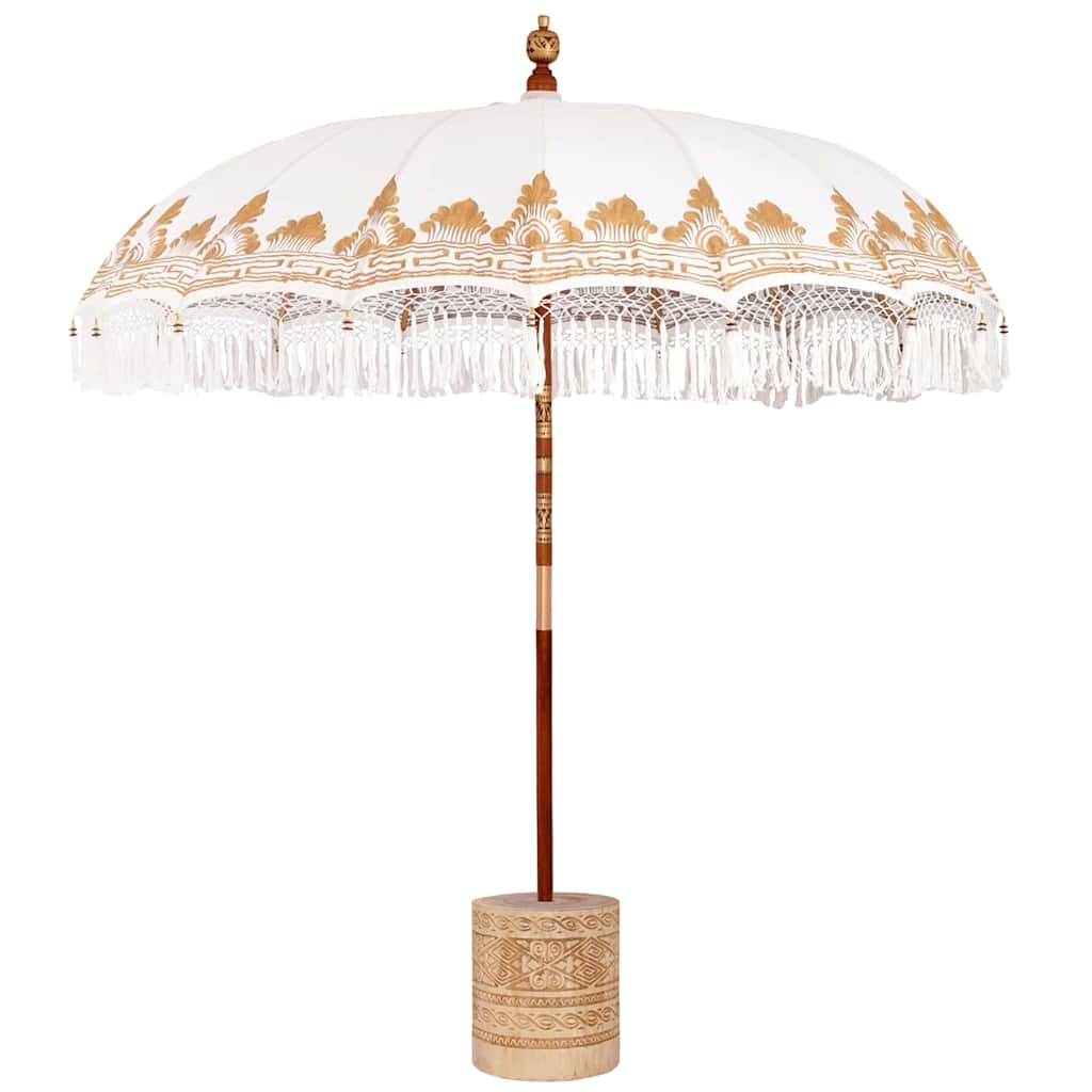 Ombrello balinese con base Crema 215 x 215 x 260 cm