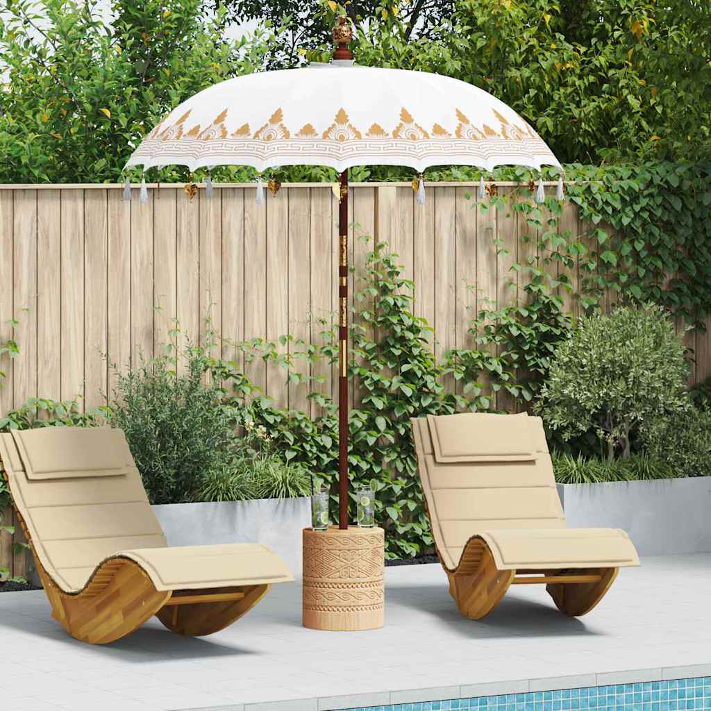 Ombrello balinese con base Crema 185 x 185 x 260 cm