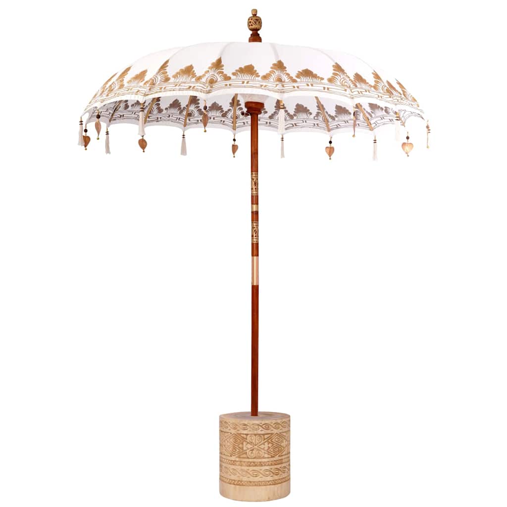 Ombrello balinese con base Crema 185 x 185 x 260 cm