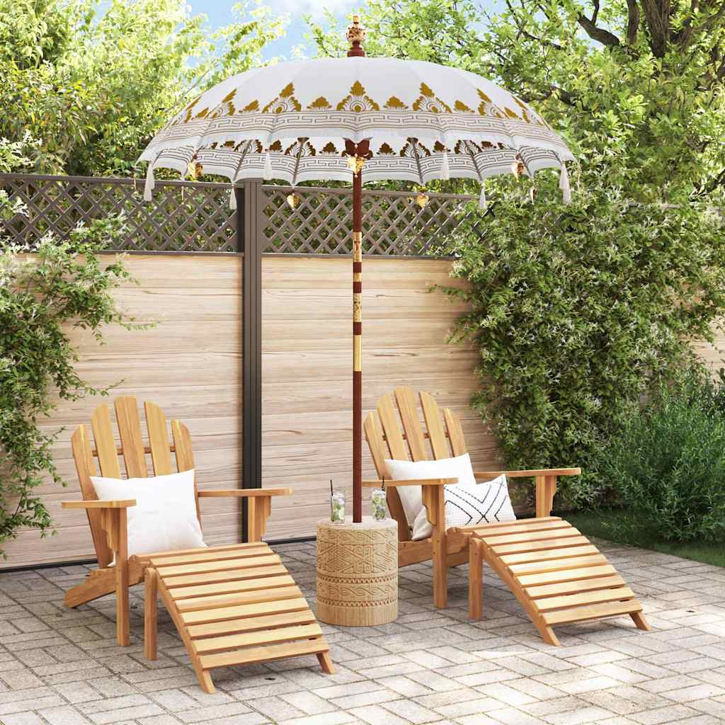 Ombrello balinese con base Crema 185 x 185 x 260 cm