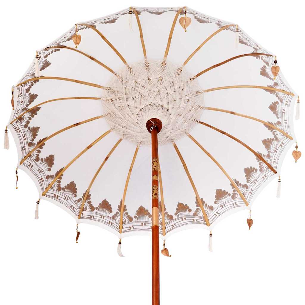 Ombrello balinese con base Crema 185 x 185 x 260 cm