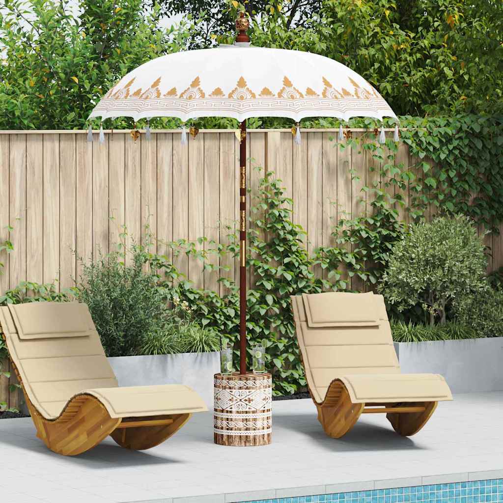 Ombrello balinese con base Crema 185 x 185 x 260 cm