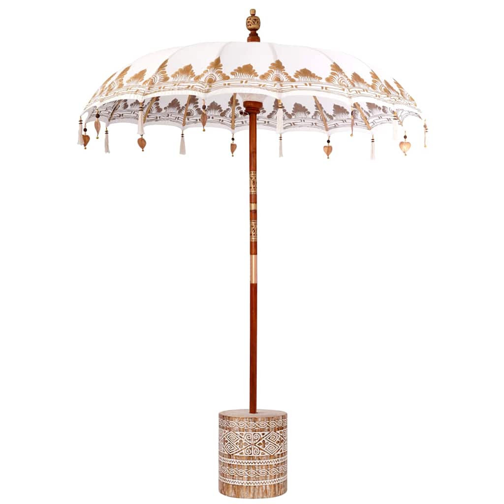 Ombrello balinese con base Crema 185 x 185 x 260 cm
