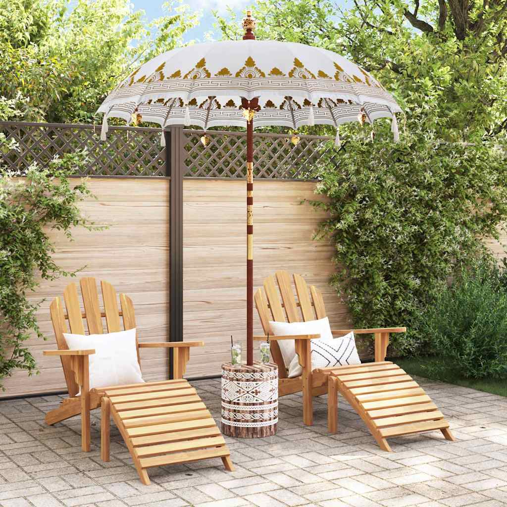 Ombrello balinese con base Crema 185 x 185 x 260 cm