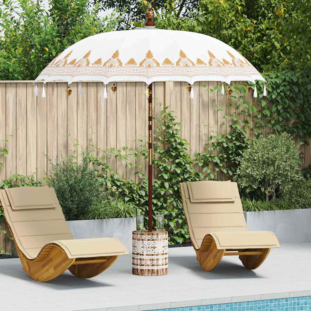 Ombrello balinese con base Crema 215 x 215 x 260 cm