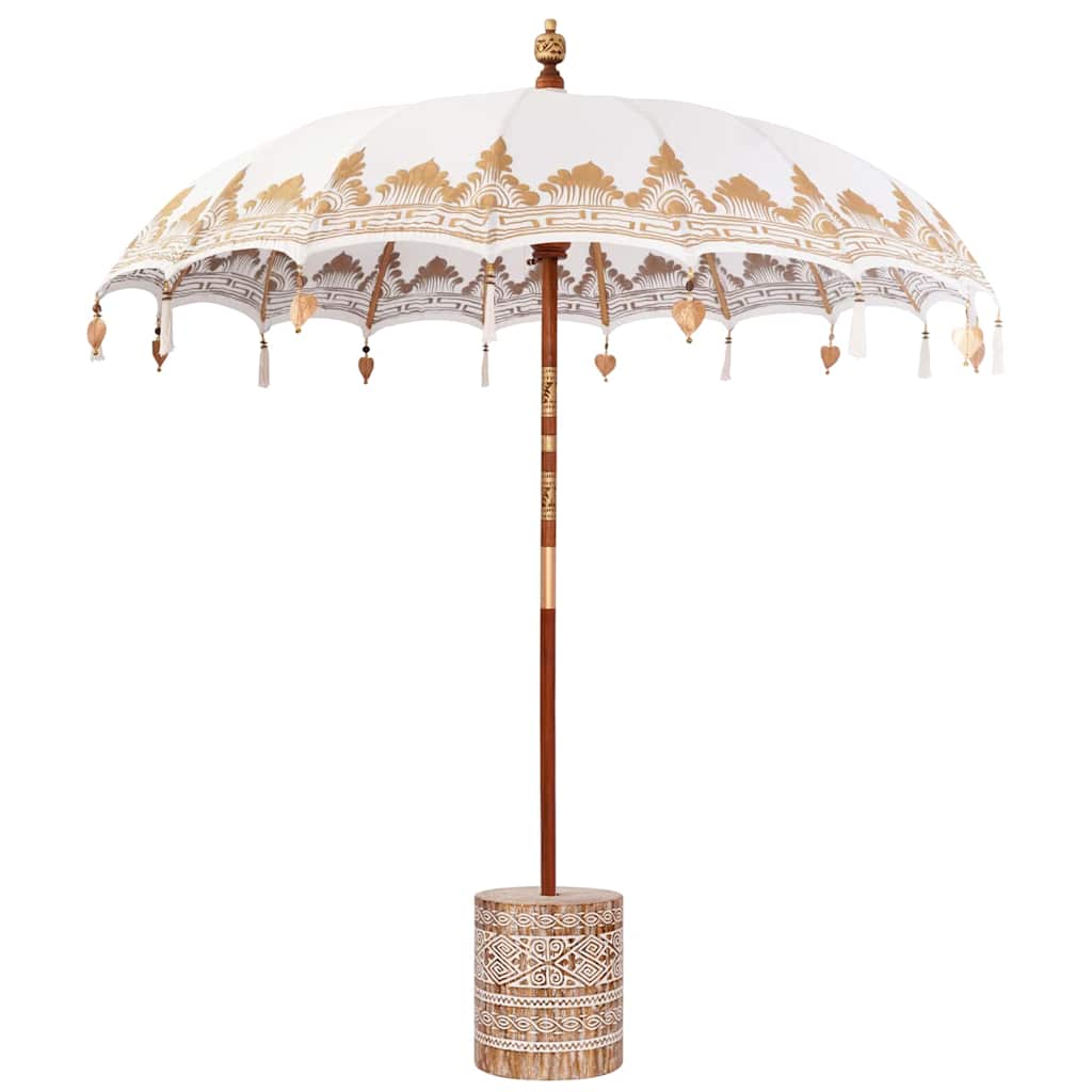 Ombrello balinese con base Crema 215 x 215 x 260 cm