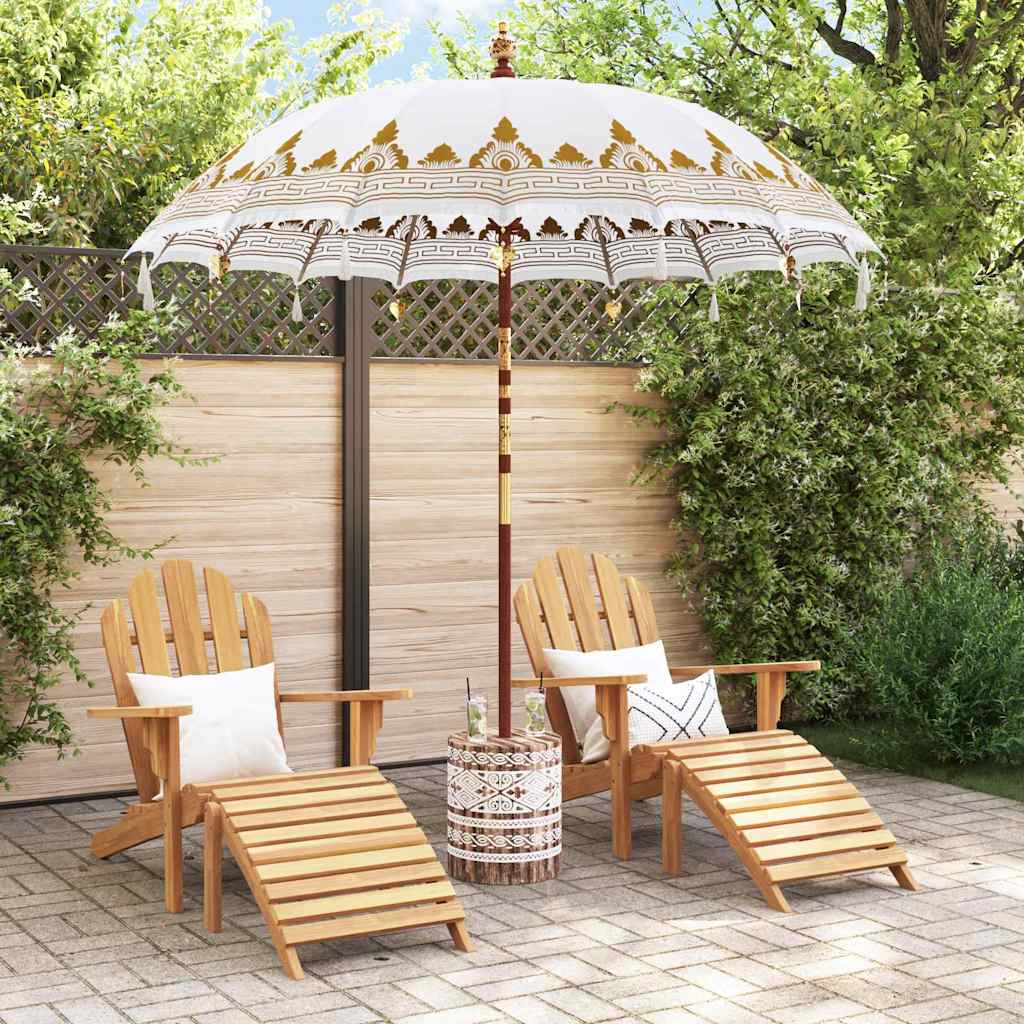 Ombrello balinese con base Crema 215 x 215 x 260 cm