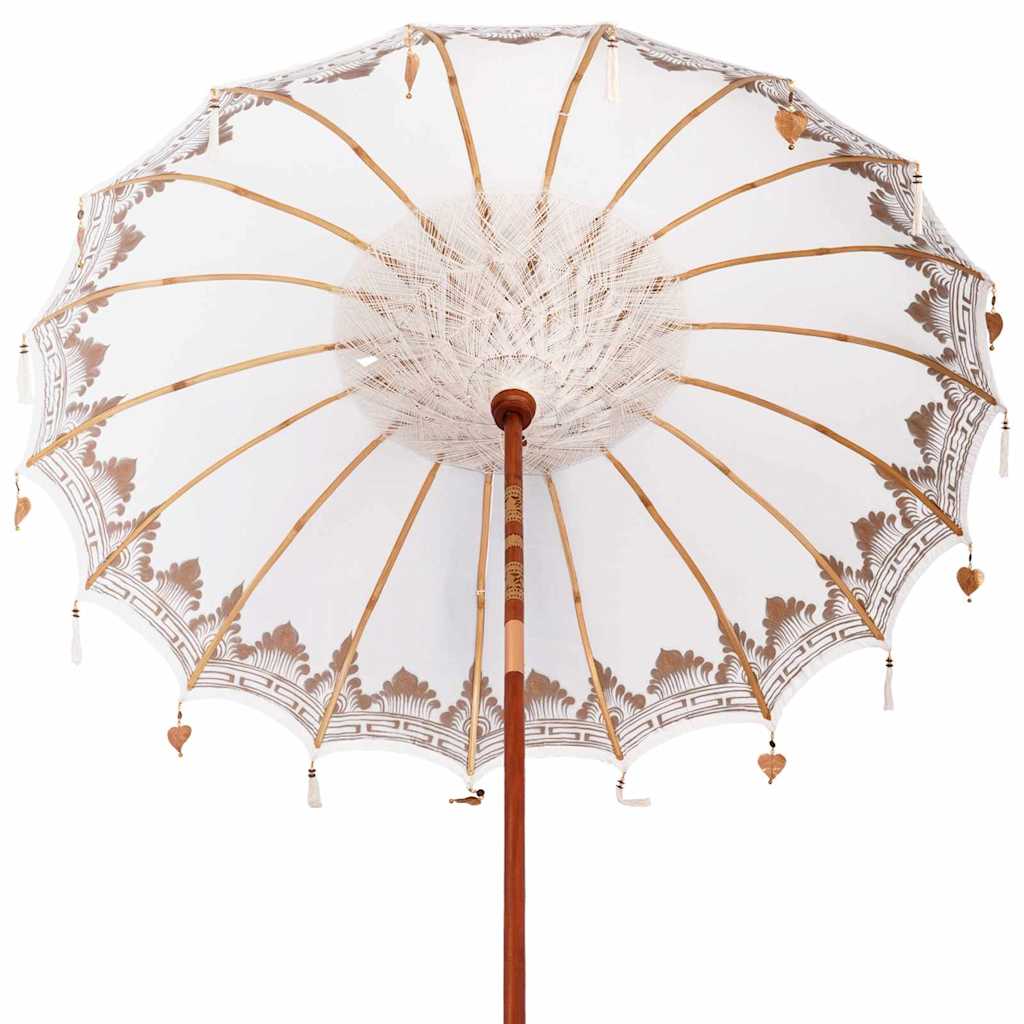 Ombrello balinese con base Crema 215 x 215 x 260 cm