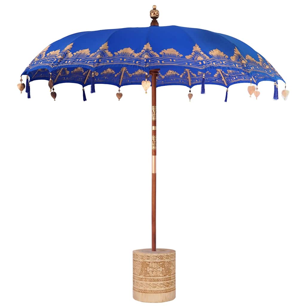 Ombrello balinese con base Blu 215 x 215 x 260 cm