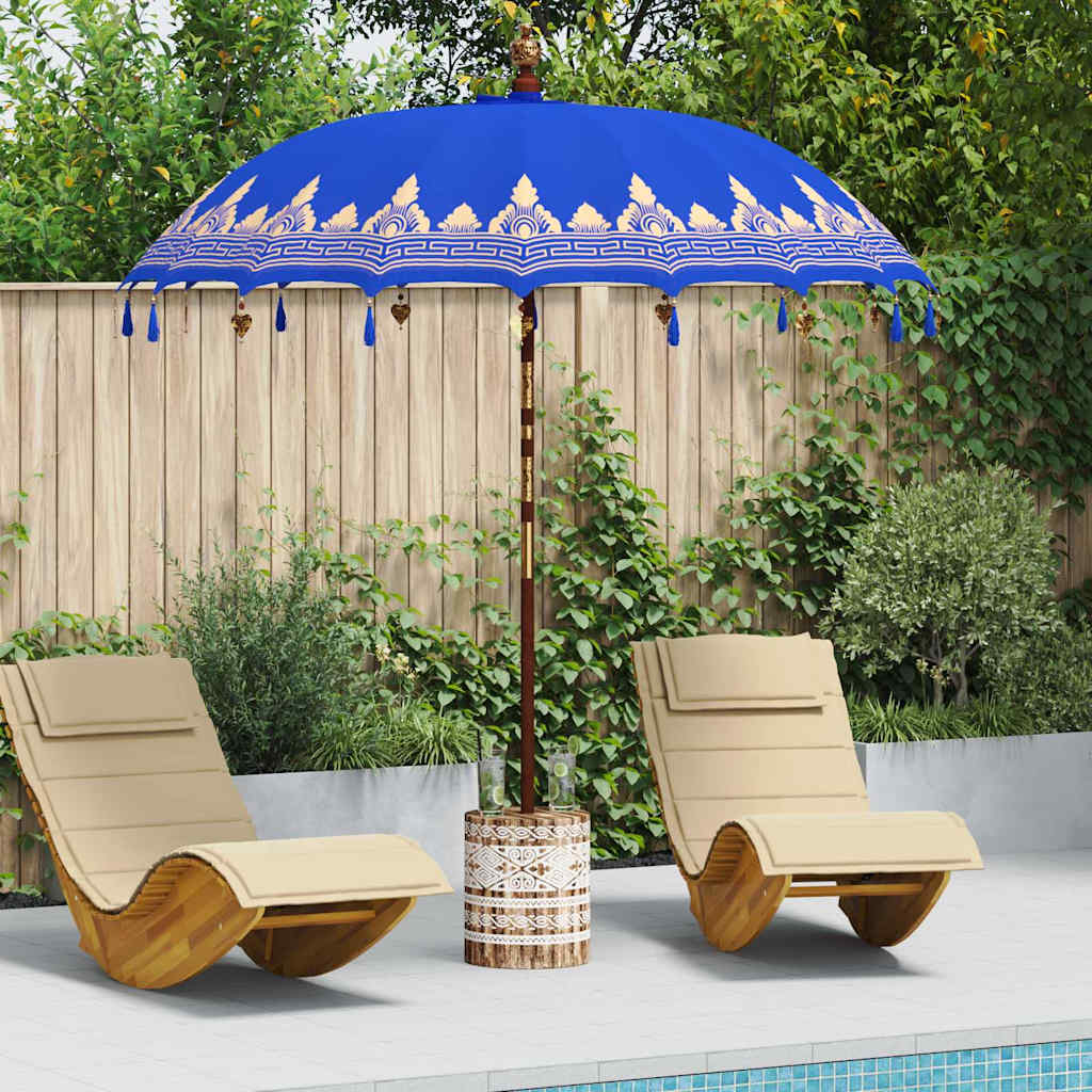 Ombrello balinese con base Blu 215 x 215 x 260 cm