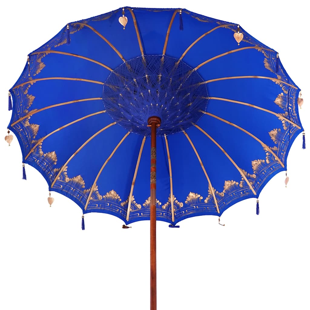Ombrello balinese con base Blu 215 x 215 x 260 cm