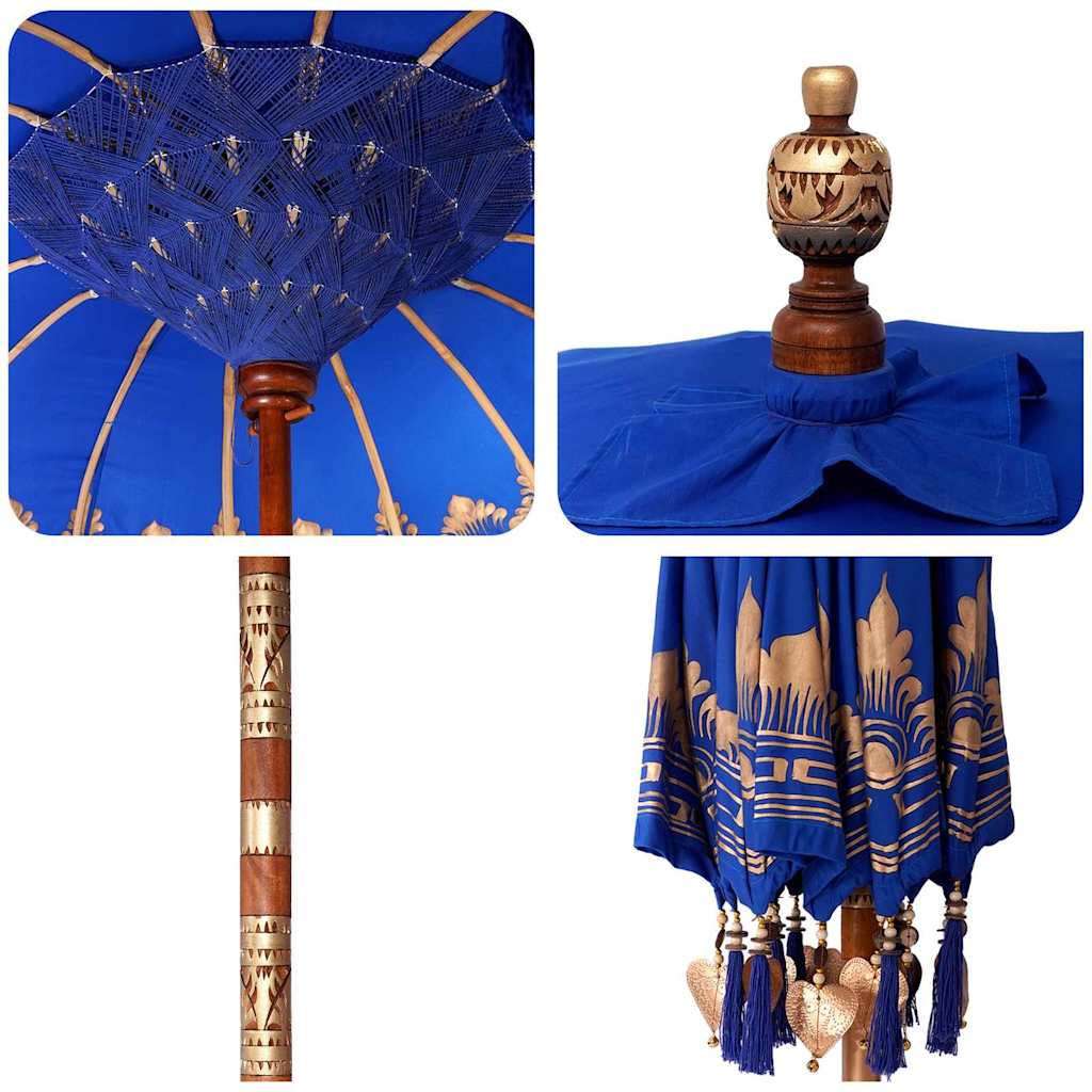 Ombrello balinese con base Blu 215 x 215 x 260 cm