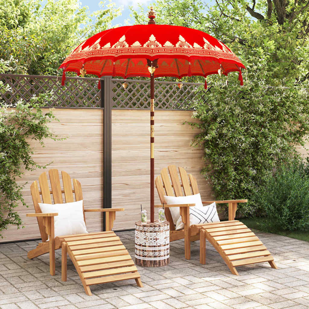 Ombrello balinese con base Rosso 185 x 185 x 260 cm