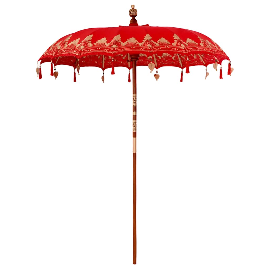 Ombrello balinese con base Rosso 185 x 185 x 260 cm