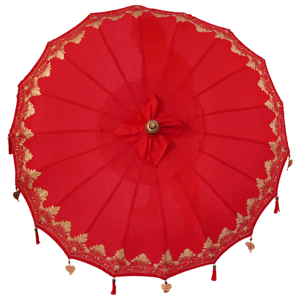 Ombrello balinese con base Rosso 185 x 185 x 260 cm