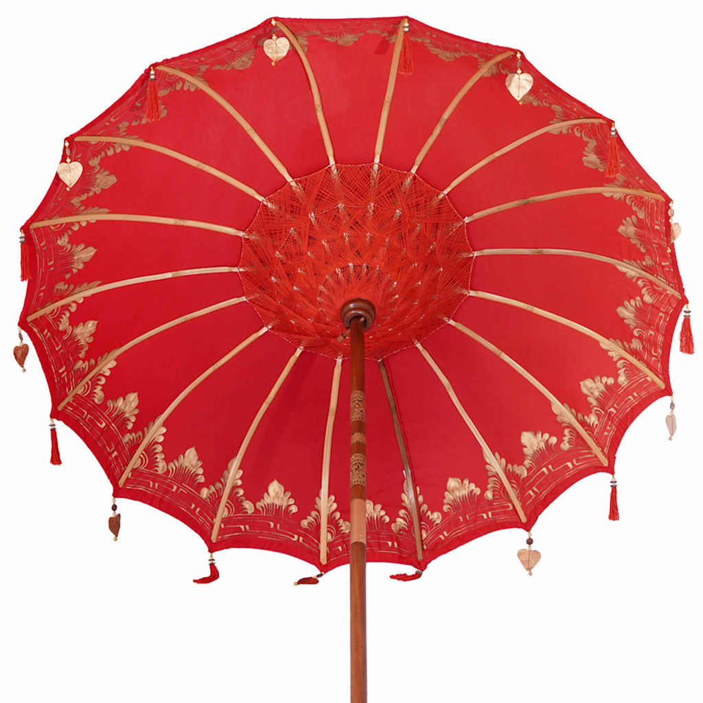 Ombrello balinese con base Rosso 185 x 185 x 260 cm