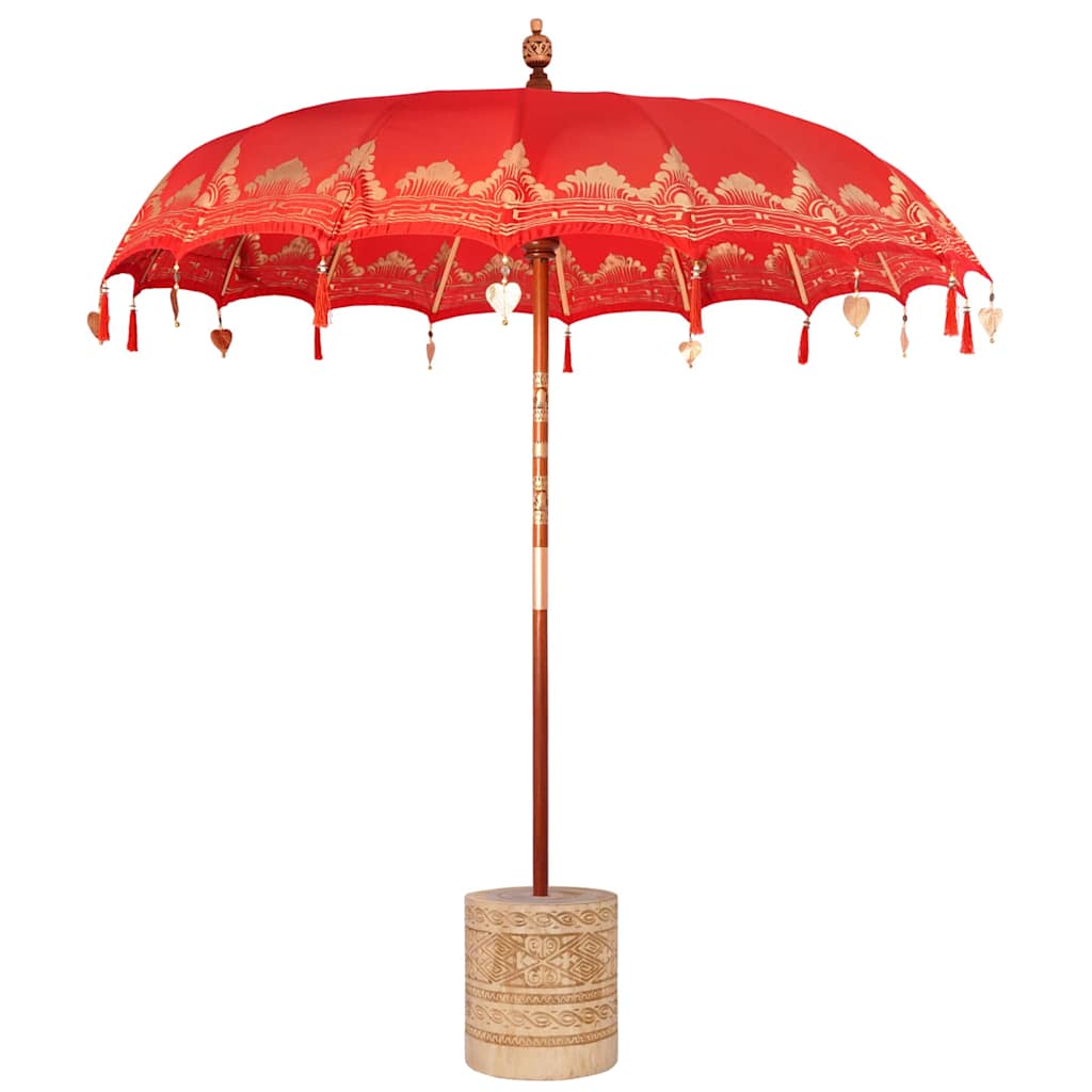 Ombrello balinese con base Rosso 215 x 215 x 260 cm
