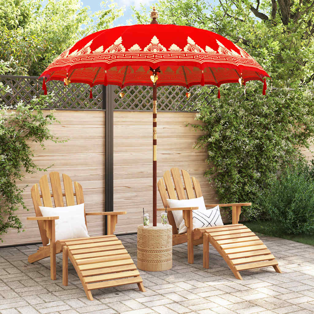 Ombrello balinese con base Rosso 215 x 215 x 260 cm