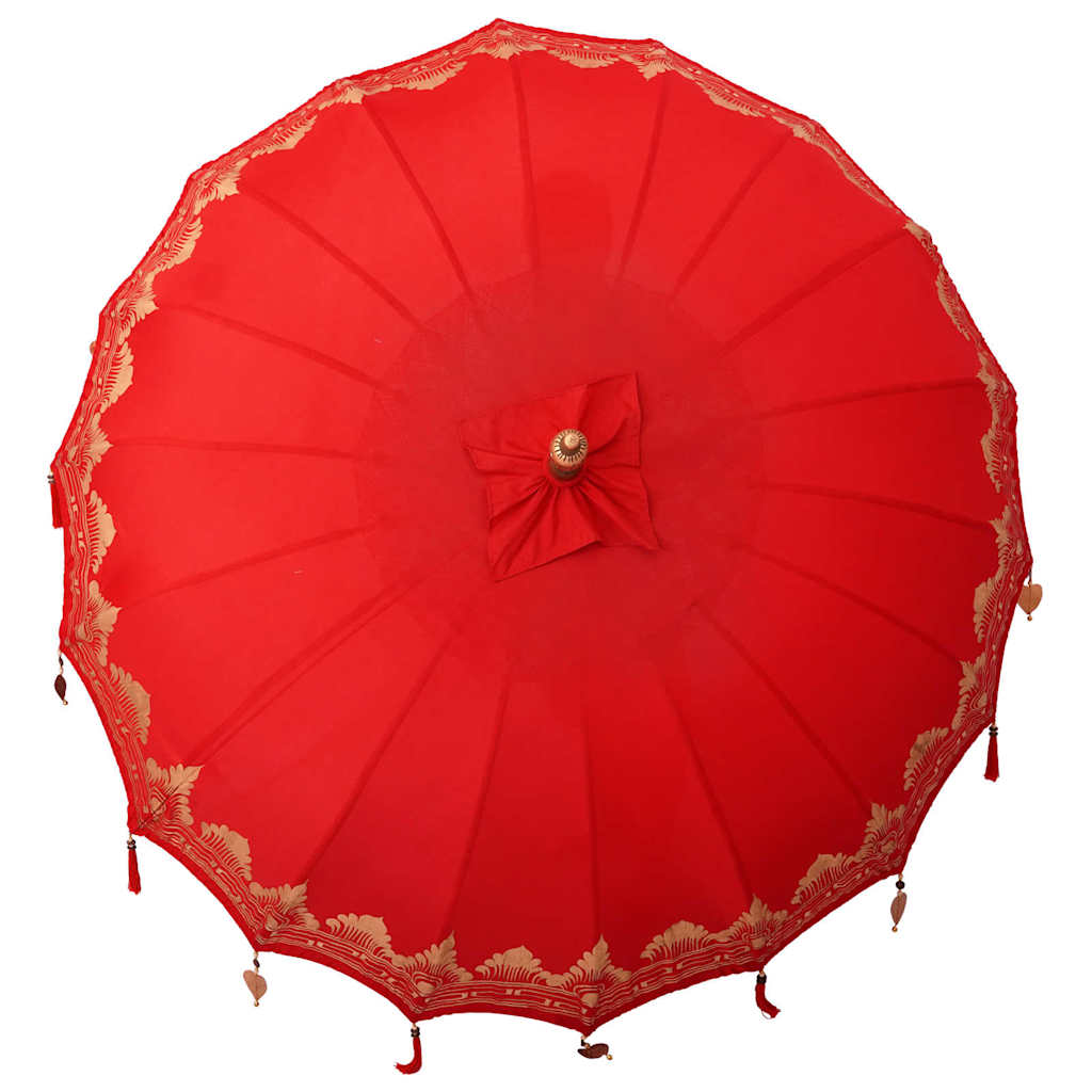 Ombrello balinese con base Rosso 215 x 215 x 260 cm