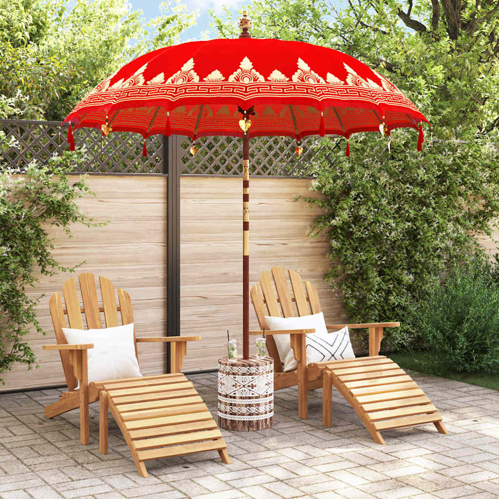 Ombrello balinese con base Rosso 215 x 215 x 260 cm