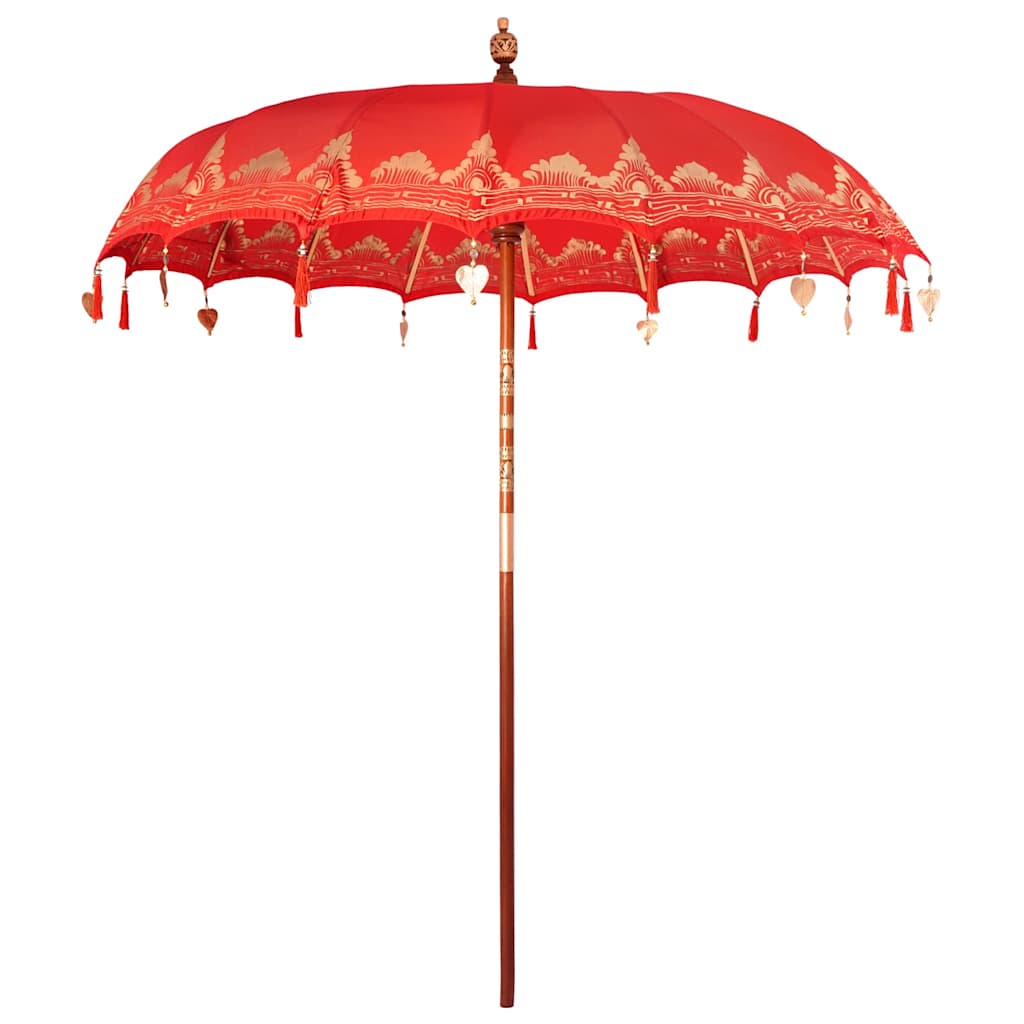 Ombrello balinese con base Rosso 215 x 215 x 260 cm