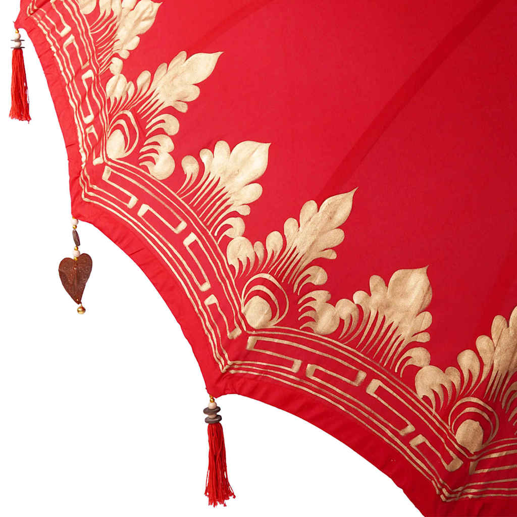 Ombrello balinese con base Rosso 215 x 215 x 260 cm