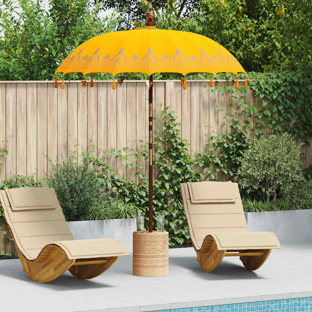 Ombrello balinese con base Giallo 185 x 185 x 260 cm