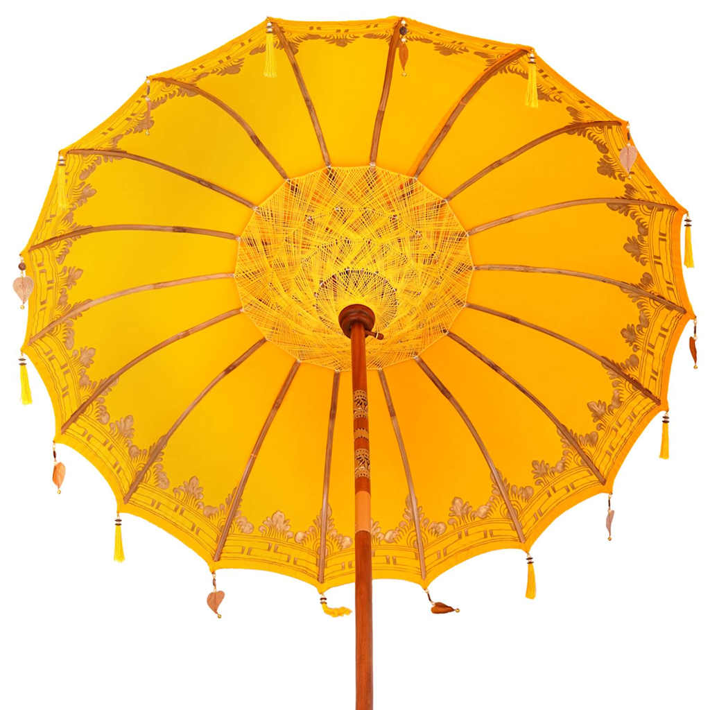 Ombrello balinese con base Giallo 185 x 185 x 260 cm
