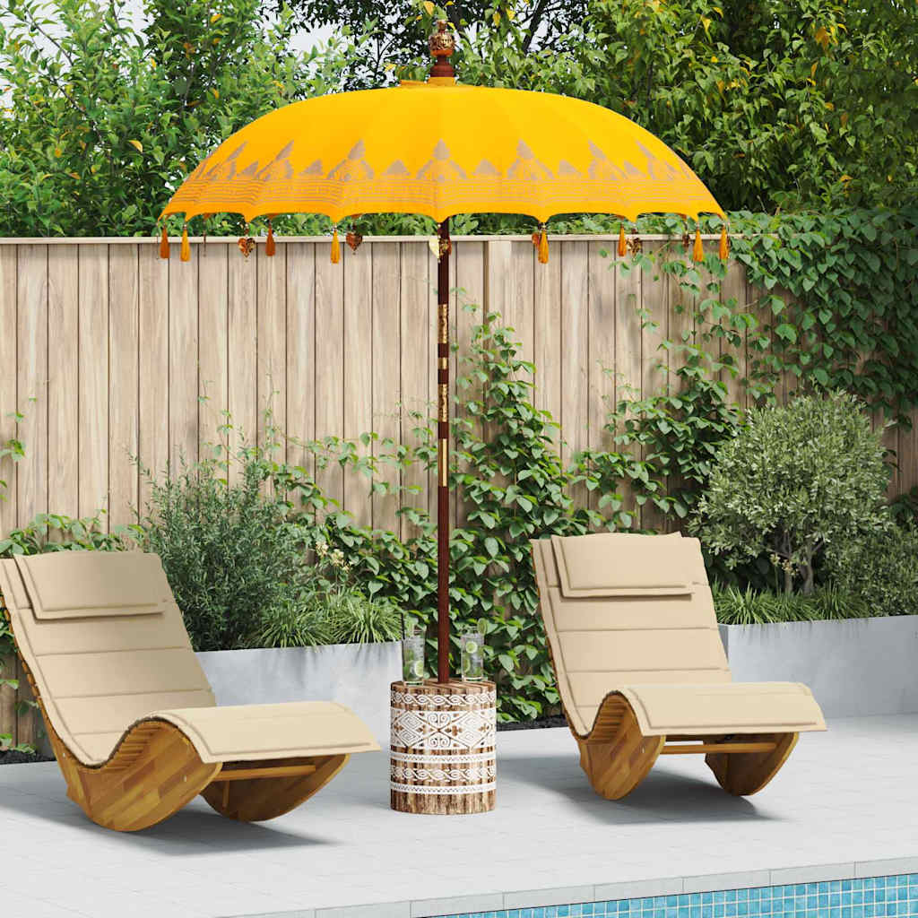 Ombrello balinese con base Giallo 185 x 185 x 260 cm
